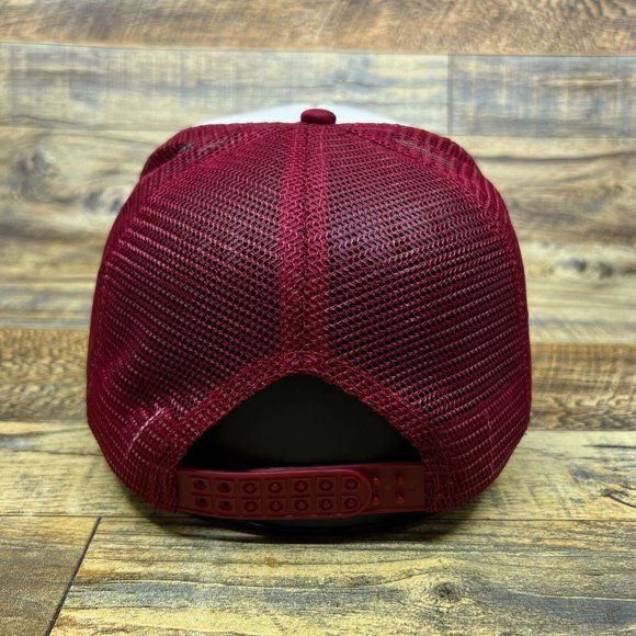 Idaho Fish And Game Beaver Brigade Mens Trucker Hat Maroon Snapback Baseball Cap - Picture 4 of 7